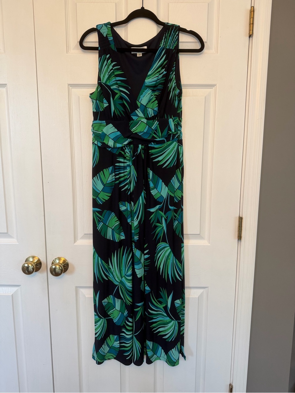 Harper Rose Sleeveless Tropical Dress. Size 8. Navy/Green